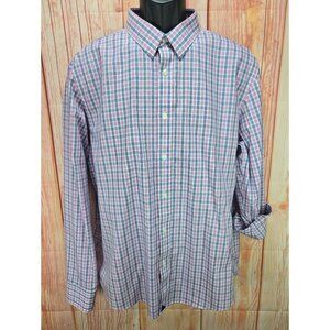 Untuckit Mens‎ Wrinkle-Free Checkered Button-Down Shirt XL